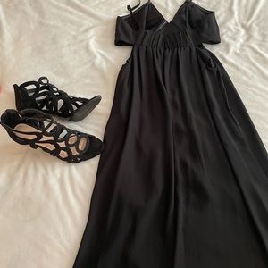 Black express dress, you can wear it casual or dress it up.